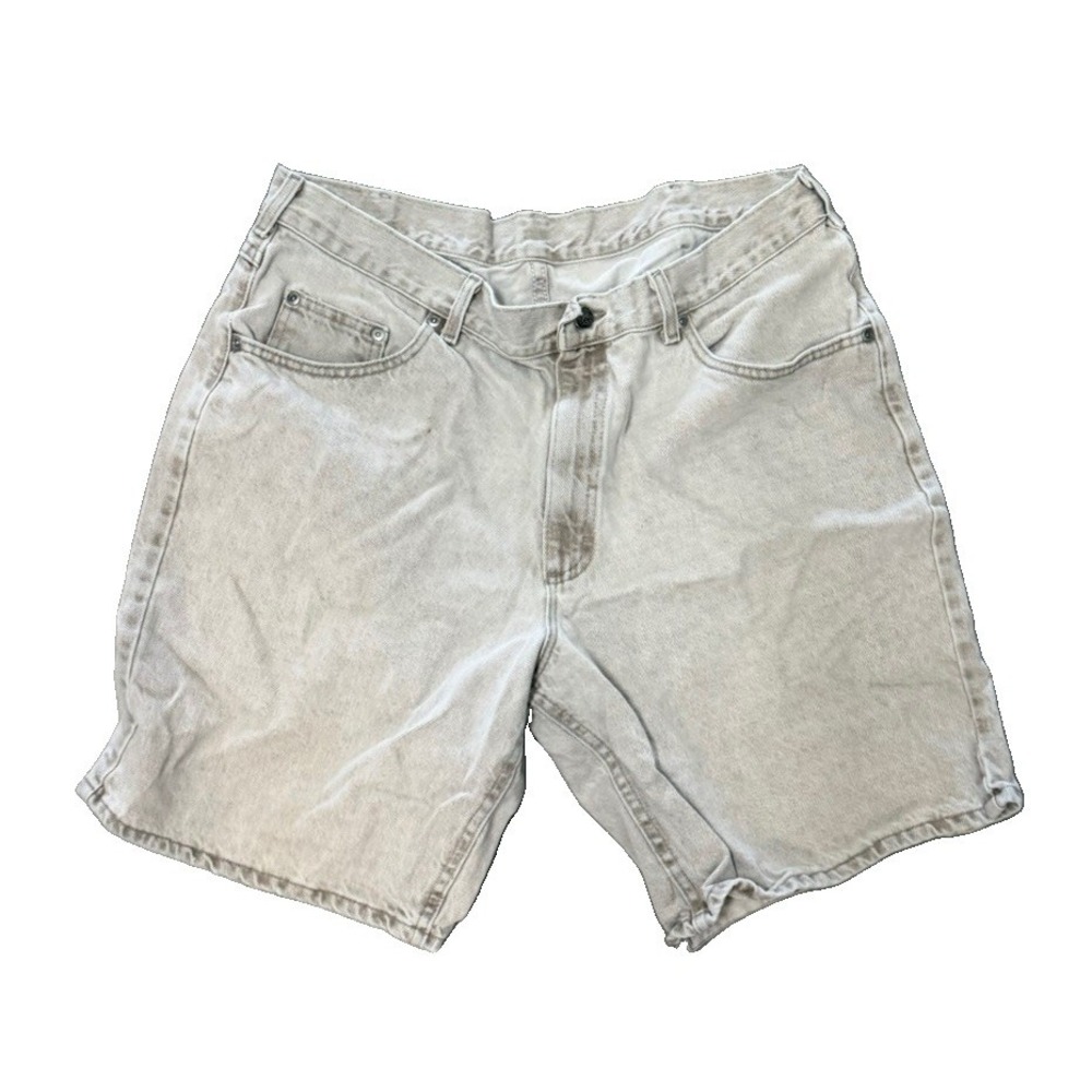 Vintage Lee Denim Shorts Size 22 Light Gray Stone Wash 100% Cotton Jean Shorts
